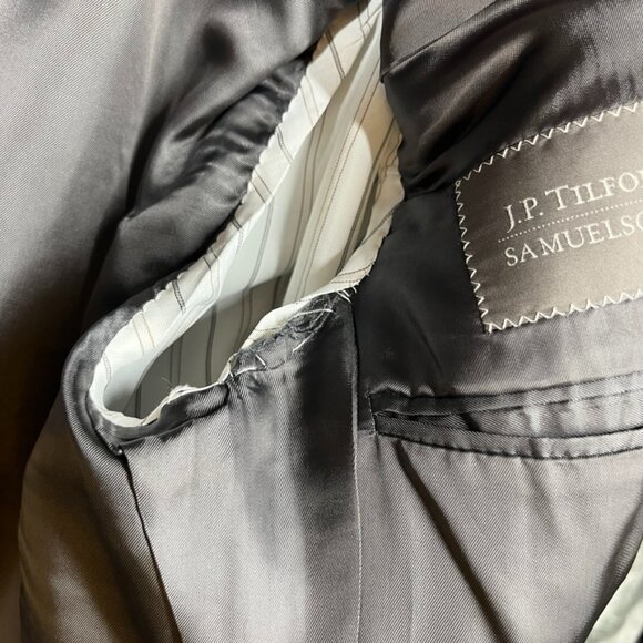 Samuelsohn Harry Rosen SB Ashton Blazer Mens 40R Striped 💯 Wool Made in Canada - Picture 6 of 15